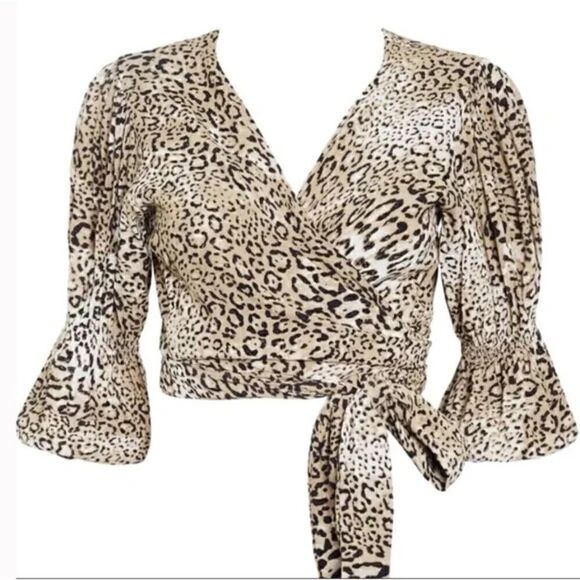 Faithfull The Brand
Bisset Leopard Print Wrap Top Blouse Size 6 - Picture 2 of 9